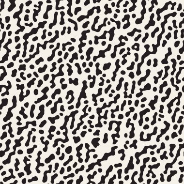 Vektör sorunsuz Grunge desen. Siyah ve beyaz organik şekiller. Dağınık noktalar doku.