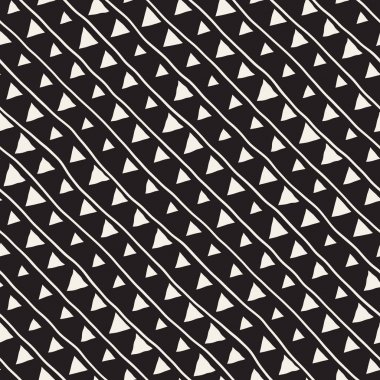 Vektör Seamless çocuksu modeli. Tek renkli elle çizilmiş geometrik şekiller doku