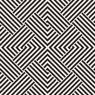 Geometrik yinelenen döşeme çizgili. Vektör Dikişsiz tek renkli desen