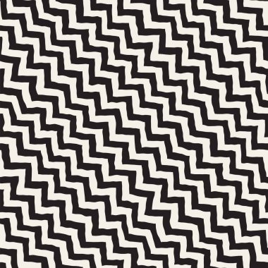 Sorunsuz dalgalı el çekilmiş çizgili desen. Yinelenen vektör doku.