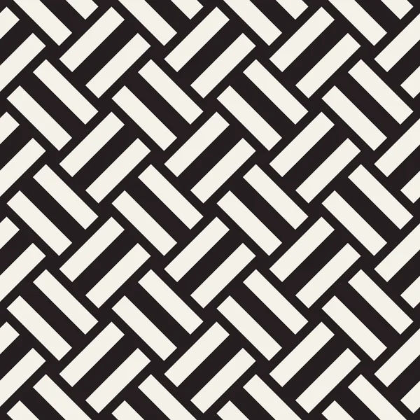 Repeating Geometric Stripes Tiling. Vector Seamless Monochrome Pattern — Stock Vector