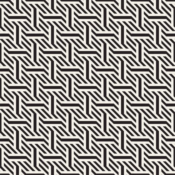 Vector naadloze patroon. Moderne stijlvolle dooreengevlochten lijnen textuur. Geometrische gestreepte Ornament. — Stockvector