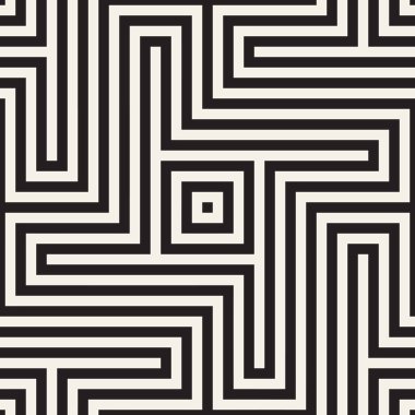 Geometrik yinelenen döşeme çizgili. Vektör Dikişsiz tek renkli desen