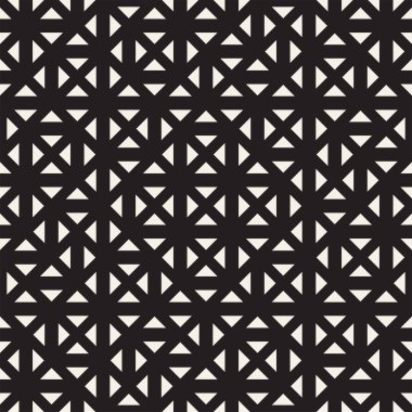 Simetrik çizgileri kafes ile geometrik etnik köken. Vektör soyut Seamless Modeli.