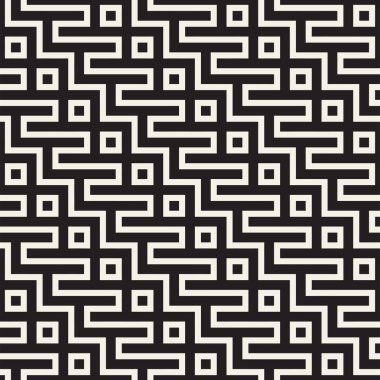 Labirent karışık satırları çağdaş grafik. Geometrik arka plan tasarlamak. Vektör Seamless Modeli.
