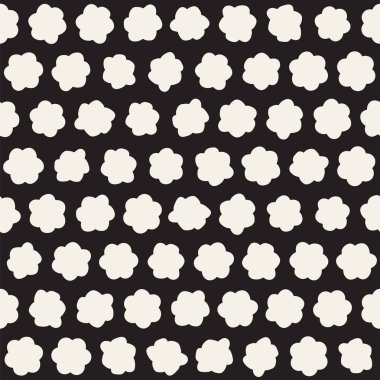 Şık Doodle dağınık şekiller. Vektör sorunsuz siyah ve beyaz serbest desen