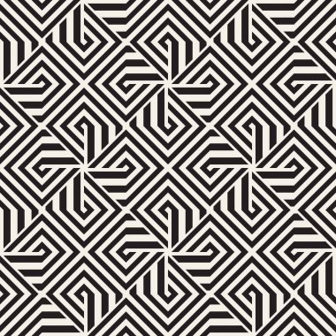 Geometrik yinelenen döşeme çizgili. Vektör Dikişsiz tek renkli desen