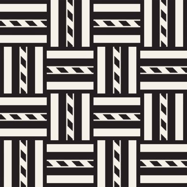 Vektör Seamless modeli. Modern şık titreşim satırları doku. Geometrik çizgili süsleme.