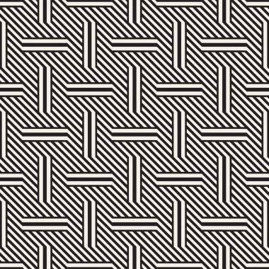 Vektör Seamless modeli. Modern şık titreşim satırları doku. Geometrik çizgili süsleme.