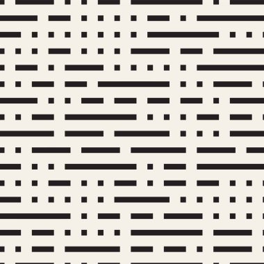 Çağdaş grafik tasarım döşeme düzensiz labirent şekiller. Vektör sorunsuz siyah-beyaz desen