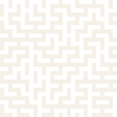 Çağdaş grafik tasarım döşeme düzensiz labirent şekiller. Vektör sorunsuz siyah-beyaz desen