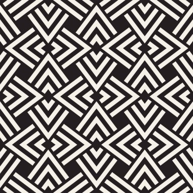 Geometrik süsleme ile çizgili edikula. Vektör Dikişsiz tek renkli desen