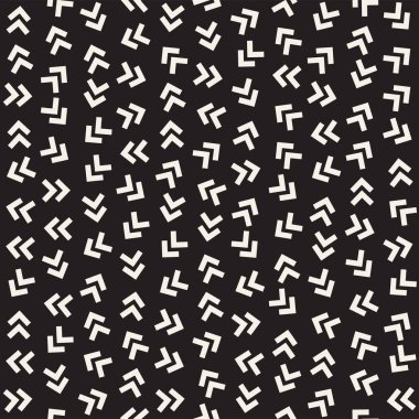 Modaya uygun doku dağınık geometrik şekiller ile. Vektör Seamless Modeli.