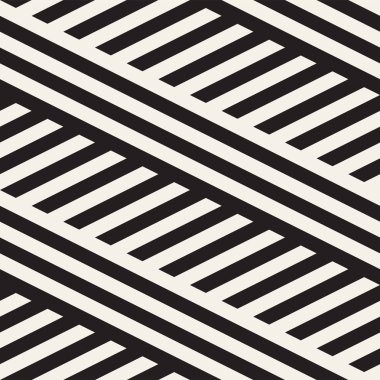 Paralel çizgiler titreşim. Vektör Dikişsiz tek renkli desen.