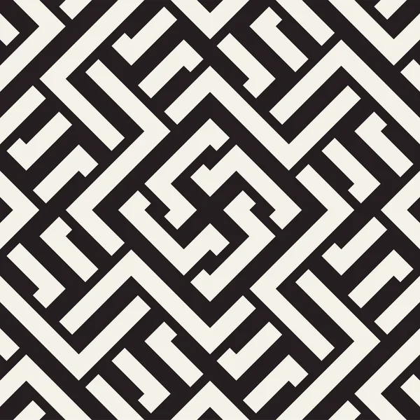 Labyrinth verworrener Linien zeitgenössische Grafik. abstrakte geometrische Hintergrundgestaltung. Vektor nahtloses Muster. — Stockvektor