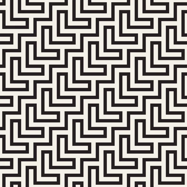 Labyrinth verworrener Linien zeitgenössische Grafik. abstrakte geometrische Hintergrundgestaltung. Vektor nahtloses Muster. — Stockvektor