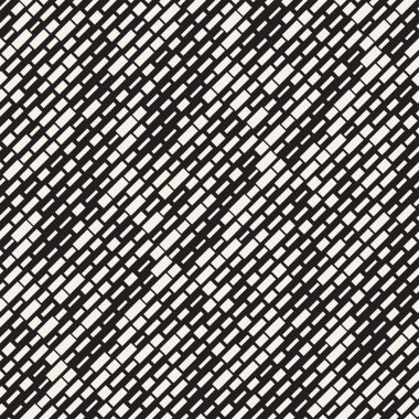 Vektör sorunsuz siyah ve beyaz düzensiz çizgi dikdörtgen ızgara desen. Trendy tek renkli doku.