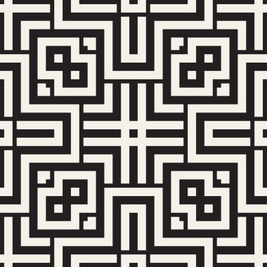 Labirent karışık satırları çağdaş grafik. Geometrik arka plan tasarlamak. Vektör Seamless Modeli.