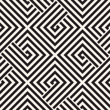 Geometrik yinelenen döşeme çizgili. Vektör Dikişsiz tek renkli desen