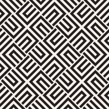 Geometrik yinelenen döşeme çizgili. Vektör Dikişsiz tek renkli desen