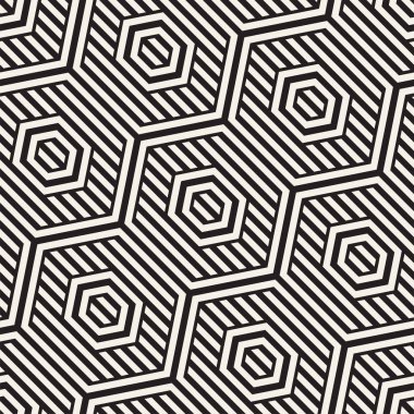 Vektör Seamless modeli. Yinelenen kafes arka plan. Doğrusal kılavuz çizgili altıgen elemanları.
