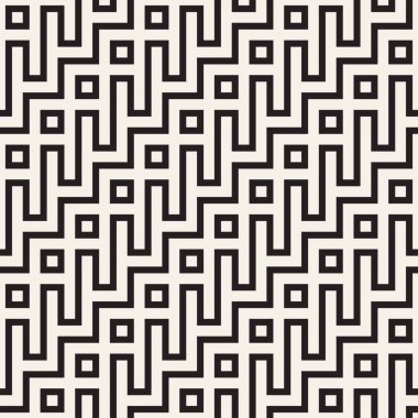 Labirent karışık satırları çağdaş grafik. Geometrik arka plan tasarlamak. Vektör Seamless Modeli.