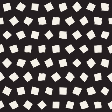 Şık Doodle dağınık şekiller. Vektör sorunsuz siyah ve beyaz serbest desen