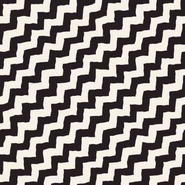 Sorunsuz dalgalı el çekilmiş çizgili desen. Yinelenen vektör doku.