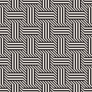 Vektör Seamless modeli. Modern şık titreşim satırları doku. Geometrik çizgili süsleme.