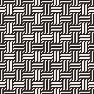 Vektör Seamless modeli. Modern şık titreşim satırları doku. Geometrik çizgili süsleme.