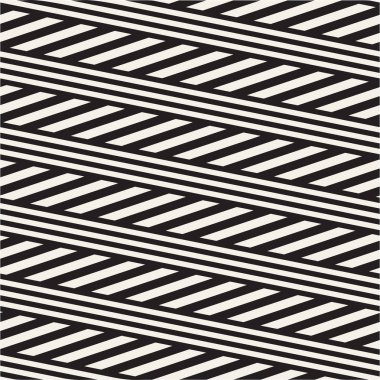 Paralel çizgiler titreşim. Vektör Dikişsiz tek renkli desen.