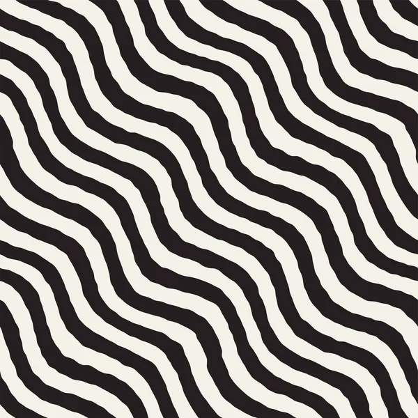 Sorunsuz dalgalı el çekilmiş çizgili desen. Yinelenen vektör doku.
