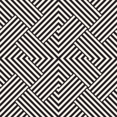 Geometrik yinelenen döşeme çizgili. Vektör Dikişsiz tek renkli desen