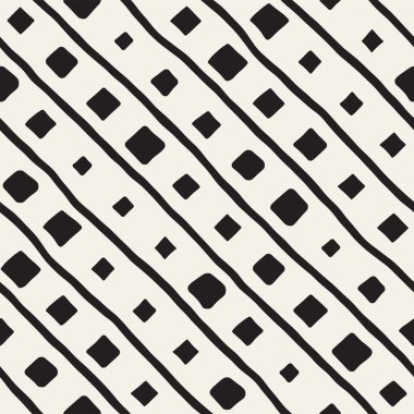 Vektör Seamless çocuksu modeli. Tek renkli elle çizilmiş geometrik şekiller doku