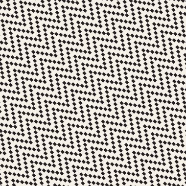 Yarı ton sinirli satırları sonsuz şık doku Mozaik. Vektör sorunsuz siyah-beyaz desen