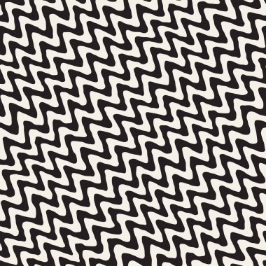 Sorunsuz dalgalı el çekilmiş çizgili desen. Yinelenen vektör doku.