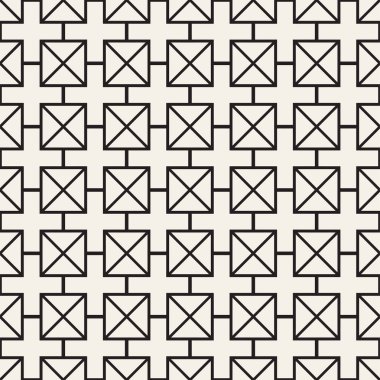 Kareler ile Seamless modeli. Vektör şık geometrik doğrusal yapı