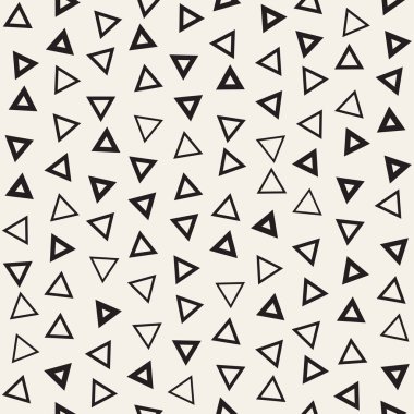 Modaya uygun doku dağınık geometrik şekiller ile. Vektör Seamless Modeli.