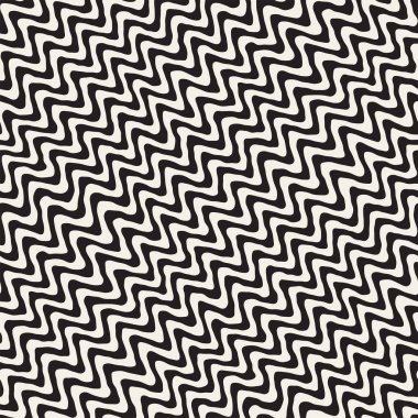 Sorunsuz dalgalı el çekilmiş çizgili desen. Yinelenen vektör doku.