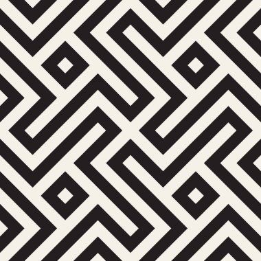 Geometrik yinelenen döşeme çizgili. Vektör Dikişsiz tek renkli desen