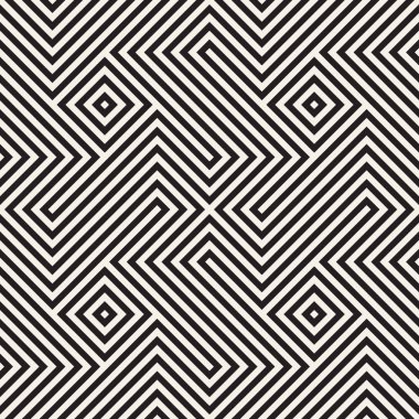 Geometrik yinelenen döşeme çizgili. Vektör Dikişsiz tek renkli desen