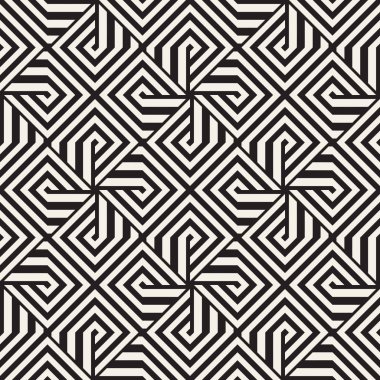 Geometrik yinelenen döşeme çizgili. Vektör Dikişsiz tek renkli desen