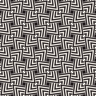 Geometrik süsleme ile çizgili edikula. Vektör Dikişsiz tek renkli desen