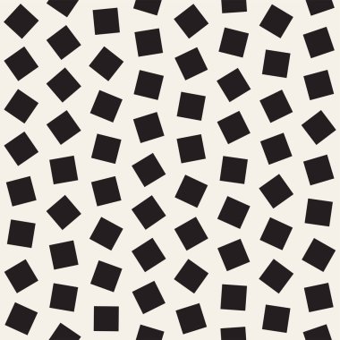 Geometrik şekiller dağınık. Vektör sorunsuz siyah-beyaz desen