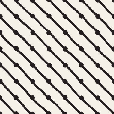 Vektör Seamless çocuksu modeli. Tek renkli elle çizilmiş geometrik şekiller doku