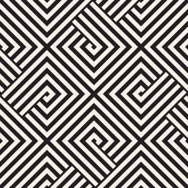 Geometrik yinelenen döşeme çizgili. Vektör Dikişsiz tek renkli desen