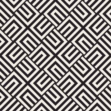 Geometrik yinelenen döşeme çizgili. Vektör Dikişsiz tek renkli desen