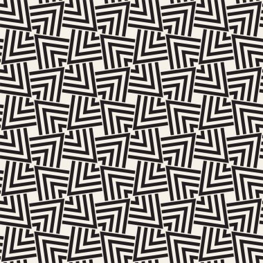 Geometrik süsleme ile çizgili edikula. Vektör Dikişsiz tek renkli desen