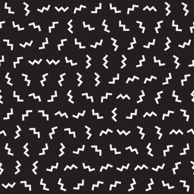 Modaya uygun doku dağınık geometrik şekiller ile. Vektör Seamless Modeli.