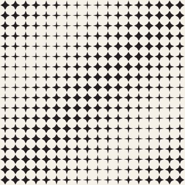 Geometrik sorunsuz yıldız şekiller desen. Yarı ton Gradient etkisi. Şık vektör çizim